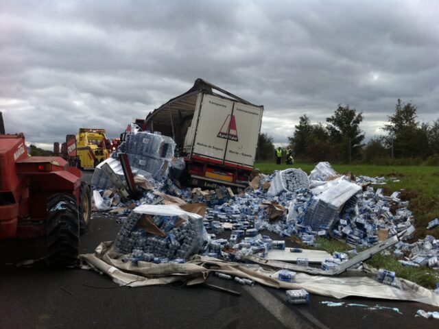 Accident poids lourd.